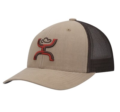 #ad Hooey Mens Sterling Adjustable Snapback Trucker Cap Hat Tan Brown New $30.49