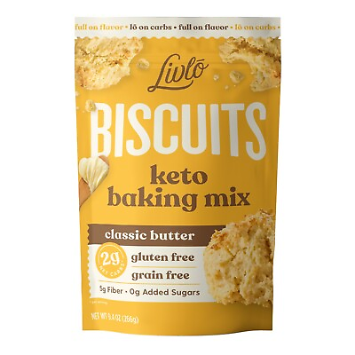 #ad Livlo Keto Baking Mix Biscuits Low Carb Gluten Free Keto Friendly Baking 27g $11.99
