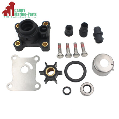 Water Pump Impeller Kit for Johnson Evinrude 9.9 15HP 1974 2007 Replaces 394711 $14.99