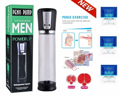 #ad Vacuum Penis Pump for Male ED Enhancement Erectile Enlargement Penis Enlarger BG $22.95
