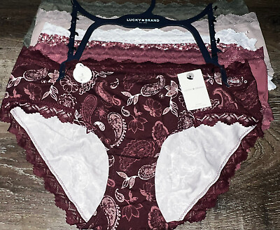 #ad Lucky Brand Womens Hipster Underwear Panties Polyester Blend 5 Pair C XL $35.59