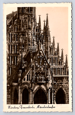 #ad Vintage Postcard Germany Nurnberg Frauenkirche Mannleinlaufen $4.00