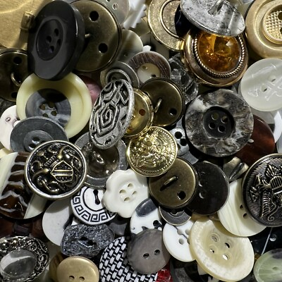 #ad COOL MIX 100 pcs MIXED LOT of OLD VINTAGE amp; NEW Buttons ALL TYPES amp; SIZES $9.99