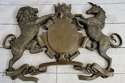 #ad House of Stuart Royal Crest Address Plaque Handcrafted by Lost Wax Method Bronze $399.00
