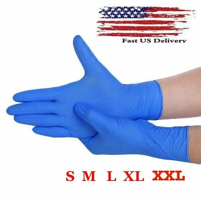 Nitrile Blue Disposable Exam Medical Cleaning Gloves 4 Mil Powder Latex Free $8.95