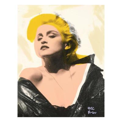 #ad Ringo quot;Madonna in Leatherquot; original mixed media art canvas $414.00