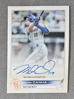 2022 Topps Chrome Mark Canha Mets Auto Signed Certified Autograph Tigers $19.99