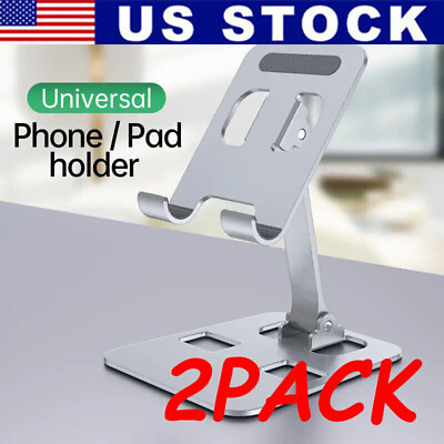 Universal Metal Desk Tabletop Phone iPad Tablet Stand Holder Foldable Adjustable $8.68