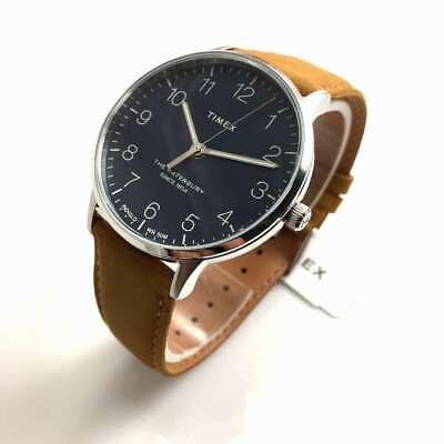 Men#x27;s Timex Waterbury Classic Tan Leather Strap Watch TW2U97200 $107.10