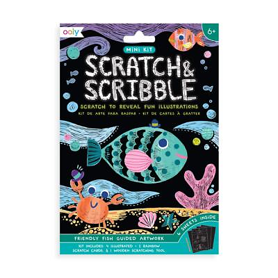 #ad Mini Scratch amp; Scribble Art Kit: Friendly Fish by Ooly Colorful Scratch Book fo $14.68