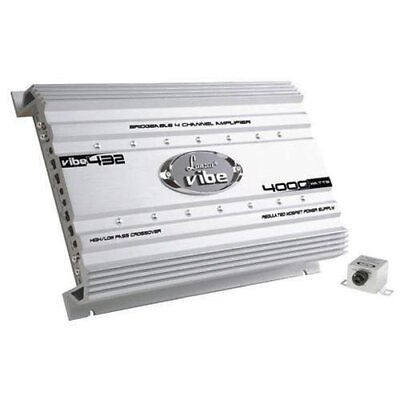 Lanzar VIBE432 Vibe 4000 Watt 4 Channel Mosfet Amplifier Car Audio Amp $84.99