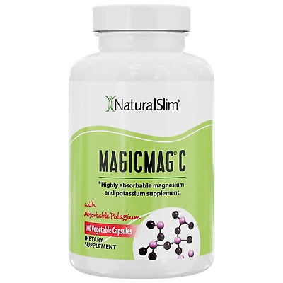 NaturalSlim MagicMag C Magnesium Citrate Capsules W Natural Potassium 100 Ct $25.99