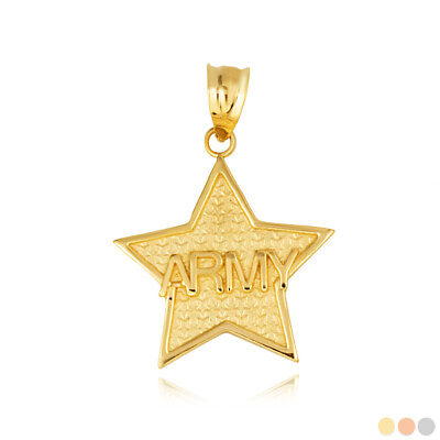 #ad Gold United States Army Officially Licensed Star Pendant Necklace $259.99