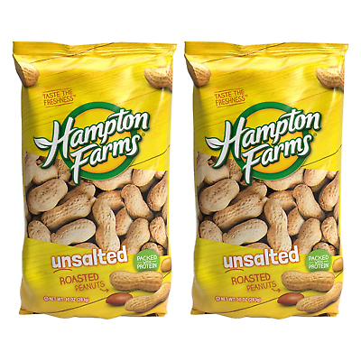 #ad 2 PACK Hampton Farms Unsalted In Shell Peanuts 10 lbs. TOTAL FREE SHIPPING $17.50