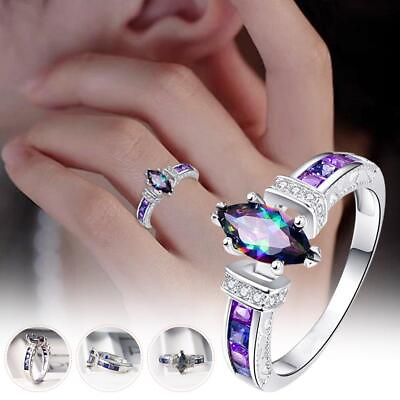 #ad Cubic Zirconia Rings Cute Women Jewelry Size 6 11 $1.09