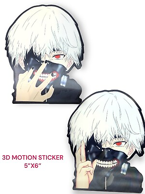 Tokyo Ghoul Ken Kaneki 3D Lenticular Motion Car Sticker Decal Peeker Holographic $8.49