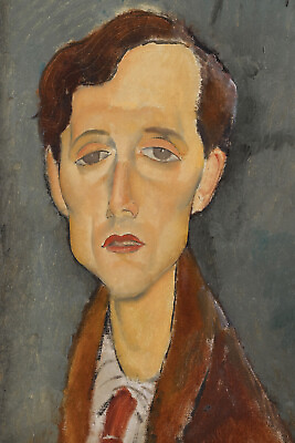 #ad Amedeo Modigliani Frans Hellens 1919 Painting Poster Print Art Gift GBP 88.50