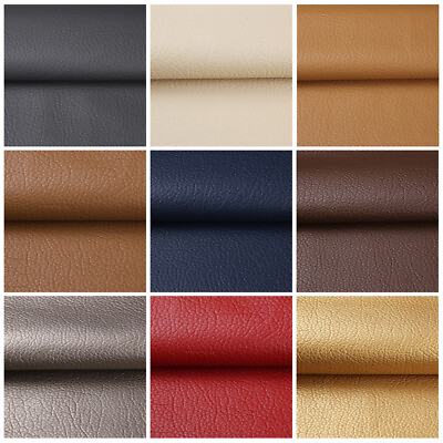 #ad #ad 1 5 10 Yard Faux Leather Fabric Upholstery Pleather Marine Vinyl Fabric 54quot; Wide $11.79
