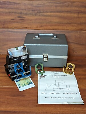 Polaroid Instant Dental Closeup Camera Lester Dine Model IV Case 3 Lenses TESTED #ad $245.00