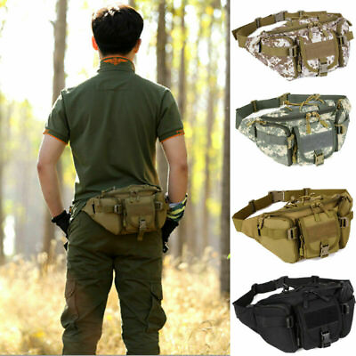 #ad Utility Tactical Waist Pack Pouch Military Camping Hiking Outdoor Bag Belt Bags $17.99