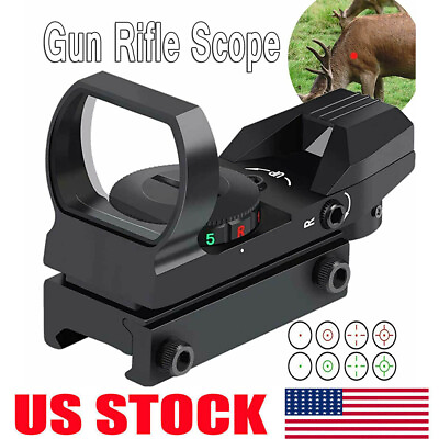 #ad Tactical Holographic Reflex Red Green Dot Sight 4 Type Reticle for 20mm Rails $17.93
