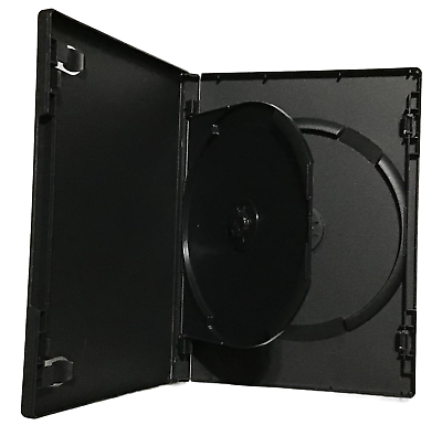 #ad #ad New Standard Black 2 Disc DVD Replacement 14mm Case Double Disc With Tray $7.99