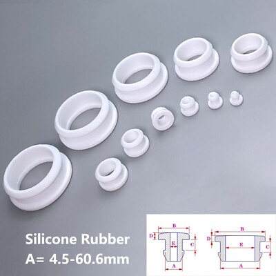 Grommet Snap On Open Silicone Rubber 4.5 60.6mm Hole Plug Bung Wire Protect Bush $131.15