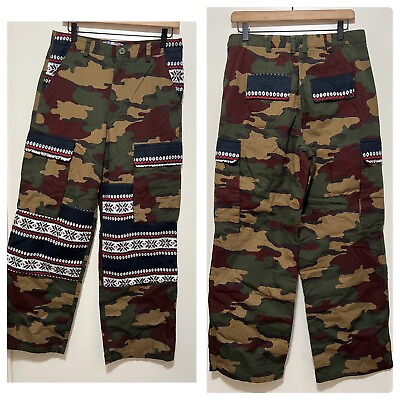 #ad Urban Outfitters size 6 Women Wide Leg cargo camo print Mountaineering Pants $39.00