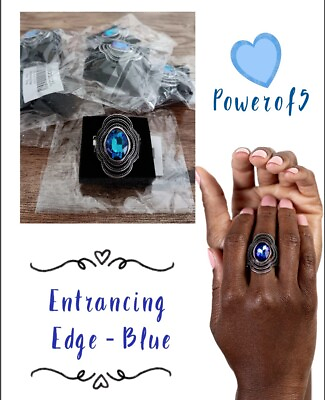 #ad Paparazzi Jewelry Ring 💙 Entrancing Edge Blue $5.00