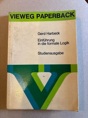 #ad Einführung in die formale Logik Studienausgabe Harbeck Gerd: EUR 10.70