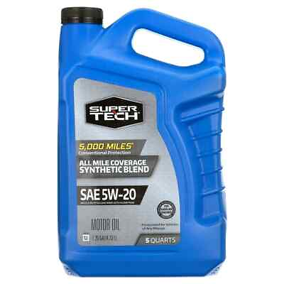 #ad Super Tech All Mileage Synthetic Blend Motor Oil SAE 5W 20 5 Quarts $16.99