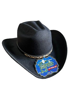 Men#x27;s Faux Felt Western Cowboy Black Hat Tejana Sombrero Vaquero Mexicano Negro $32.99