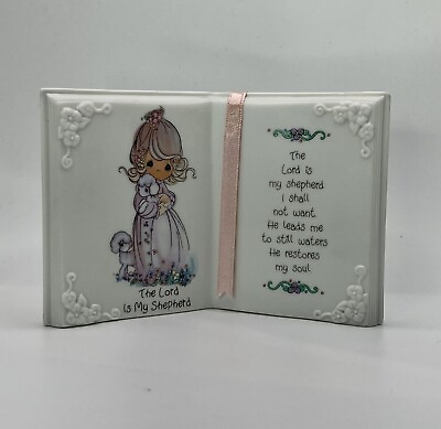 Vintage Precious Moments The Lord Is My Shepard Ceramic ‘book’ Stand Alone 1993 $12.05