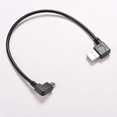 Hot USB 2.0 OTG Male to 90 Degree Angled Micro USB Male Cable Cord Adapter FYJFM C $1.91