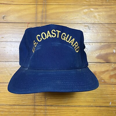 #ad Vintage USCG US Coast Guard Hat Medium Blue Adjustable SnapBack Baseball Cap $12.00