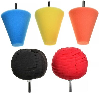 #ad Foam Drill Polishing Cone Ball Pads Kit Car Hub Waxing Buffing Wheel Polisher 4quot; $14.89