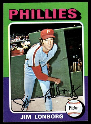 #ad 1975 Topps Mini Jim Lonborg Philadelphia Phillies #94 $2.00