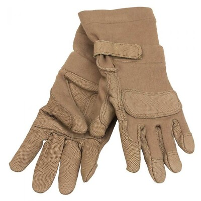 #ad USGI USMC Military Nomex Combat Gloves Tan Leather Aramid Sz Medium GEC New $18.99