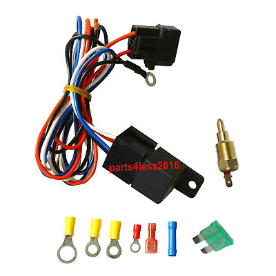 #ad Universal 30AMP Cooling Relay Wiring Kit Temperature Control For Thermostat Fan $13.99