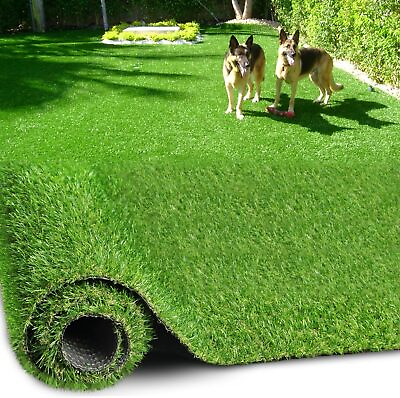 #ad 8x80ft Artificial Grass Fake Synthetic Rug Garden Landscape Lawn Carpet Mat Turf $306.69