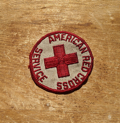 #ad #ad VTG WW2 American Red Cross Service Patch 3quot; Red White ARC Nurses $21.96