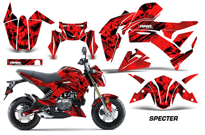 #ad MX Decal Graphic Kit Dirt Bike For Kawasaki Z125 PRO 2017 2023 Specter Red $169.95