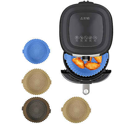 #ad AirFryer Silicone Non toxic Pot Oven Baking Tray Fried Pizza Chicken Basket Mat $6.86