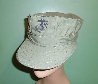 #ad US Marine Corps USMC OD Green 8 Point Ripstop Utility Cover Hat Cap All Sizes $19.99