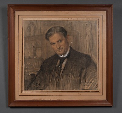 #ad Aquarelle portrait de Paul Thoby chirurgien par E. Fougerat 1933 A5131 EUR 3200.00