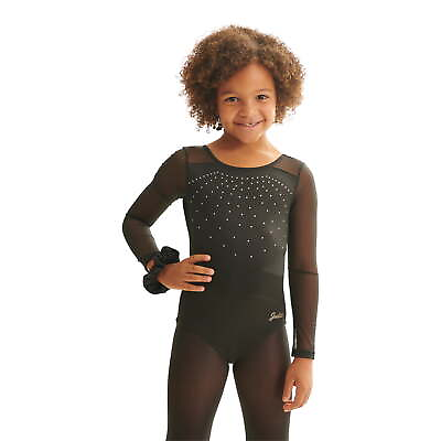 #ad Justice Girls#x27; Long Sleeve Leotard amp; Matching Scrunchie for Dance and Gymnastics $19.99