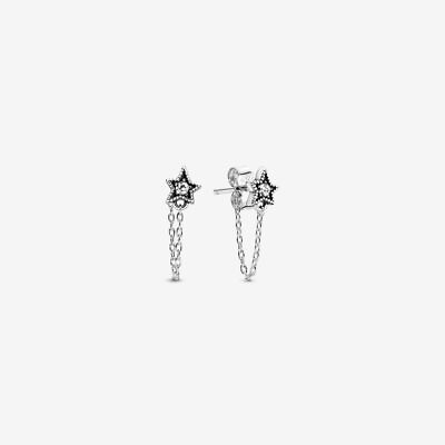 #ad Brand Authentic 100% 925 Silver Celestial Stars Stud Earrings 298604C01 CZ $25.77