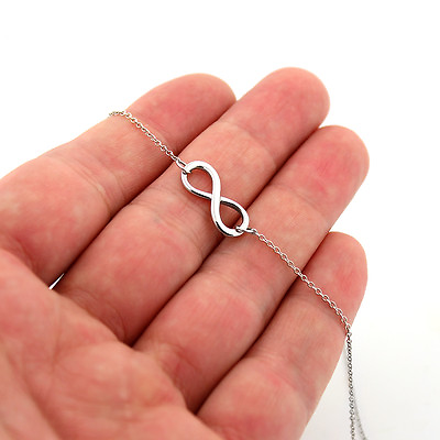 #ad Sterling silver 925 Infinity necklace Forever Love Infinity pendent necklace N16 $29.99