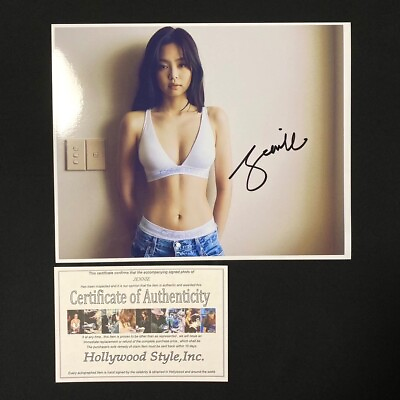 #ad BLACKPINK Jennie autographed signed photo Large Size 25cm×20cm $100.00