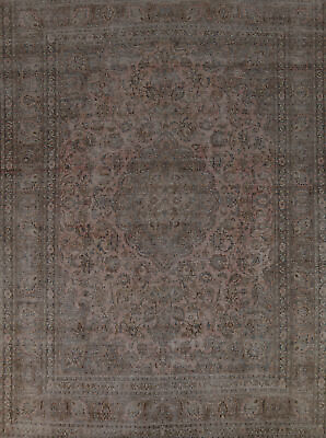 #ad Vintage Muted Pink Handmade Wool Kashaan Traditional Room Size Area Rug 10x12 $865.00